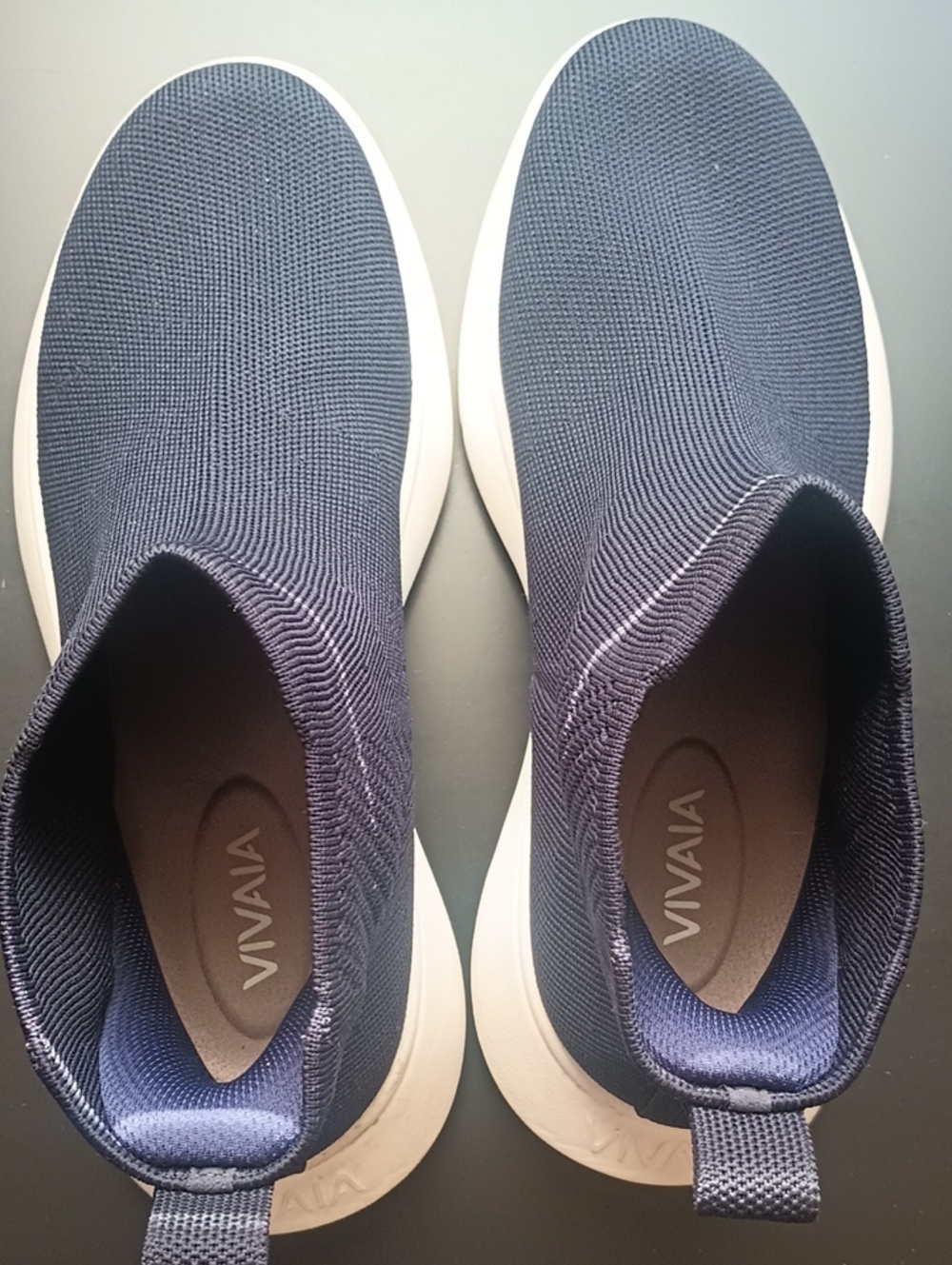 Vivaia Knit Slip-On Sock Sneakers in Navy Size 40 Spring Comfort 9 Womans - Picture 2 of 7